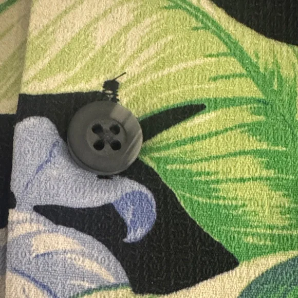 Tommy Bahama Leafy Green and Blue Shirt - Picture 4 of 11